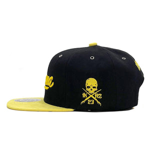 IKARUZ Banana Snapback in Gelb aus Alcantara, Frontansicht