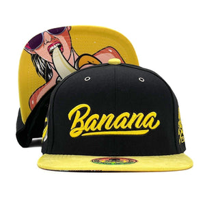 IKARUZ Banana Snapback in buntem Print aus Alcantara