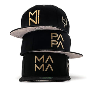Leoly Mini Kids Snapback in Schwarz mit goldenem 3D Stick