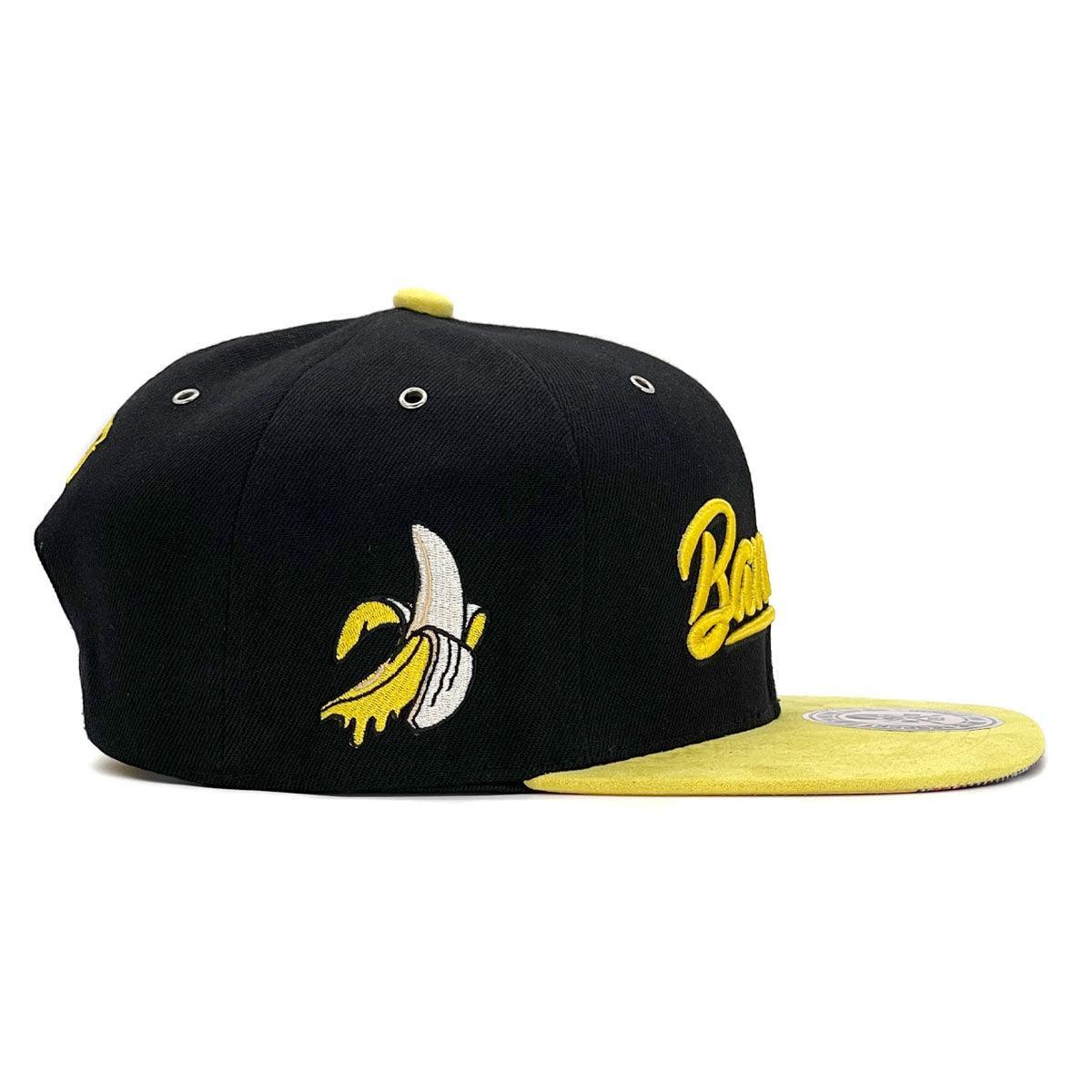 IKARUZ Banana Snapback in Gelb aus Alcantara, Frontansicht