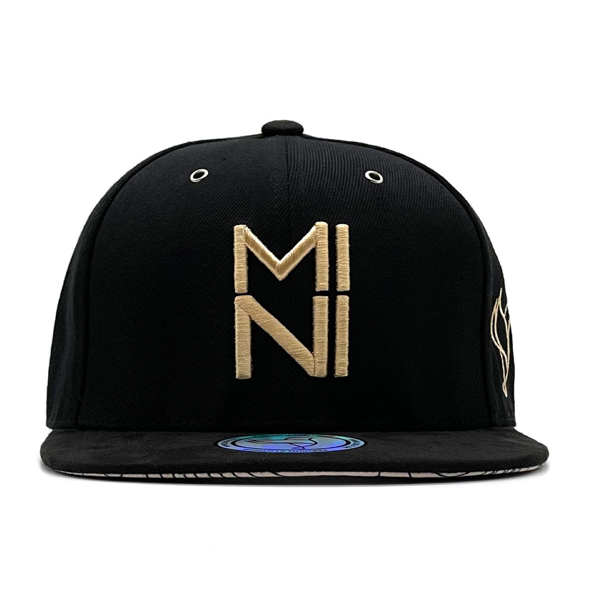 Leoly Mini Kids Snapback in Schwarz mit goldenem 3D Stick