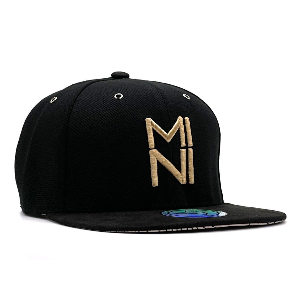 Leoly Mini Kids Snapback in Schwarz mit goldenem 3D Stick