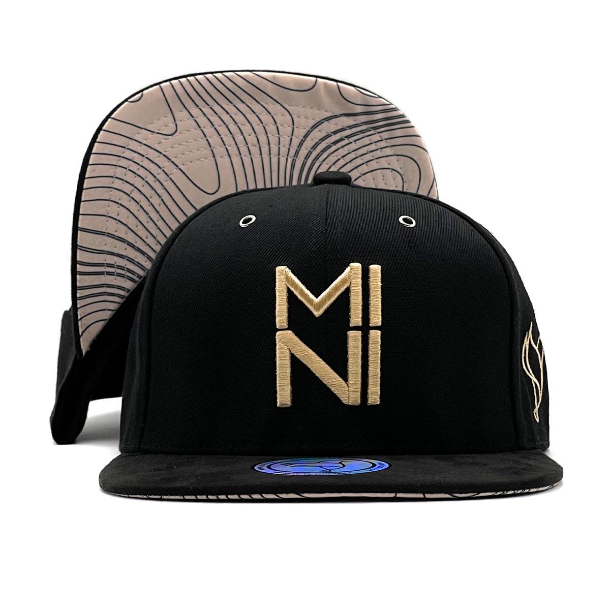 Leoly Mini Kids Snapback in Schwarz mit goldenem 3D Stick